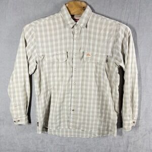 Simms Fishing Pearl Snap Western Shirt Mens Large Outdoors Gorpcore Lake Boating